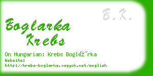 boglarka krebs business card
